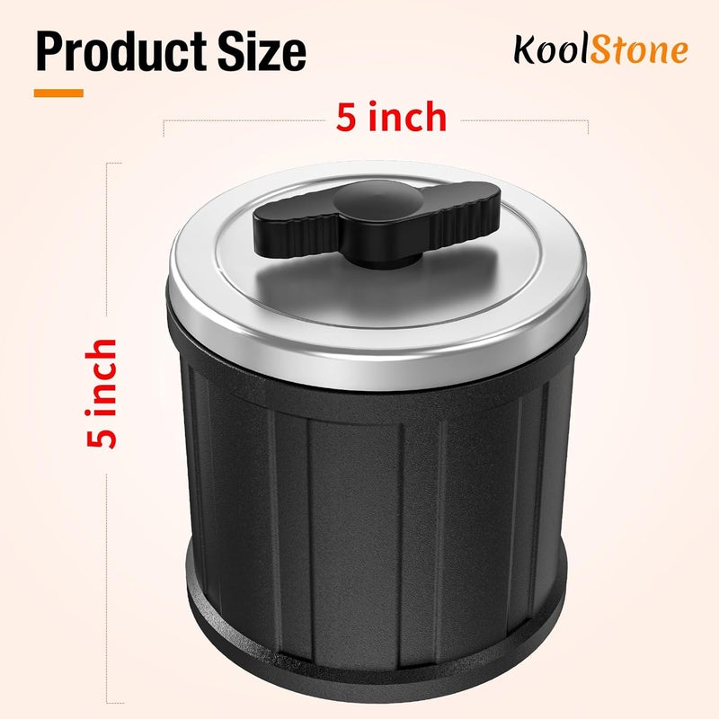 KoolStone Rock Tumbler Barrel Extral Large Capacity 3 Lbs, Rubber Material, with Durable Leak-proof Lid, 5 x 5 inch Compatiable C1 Pro Max Rock Tumbler - Image 3
